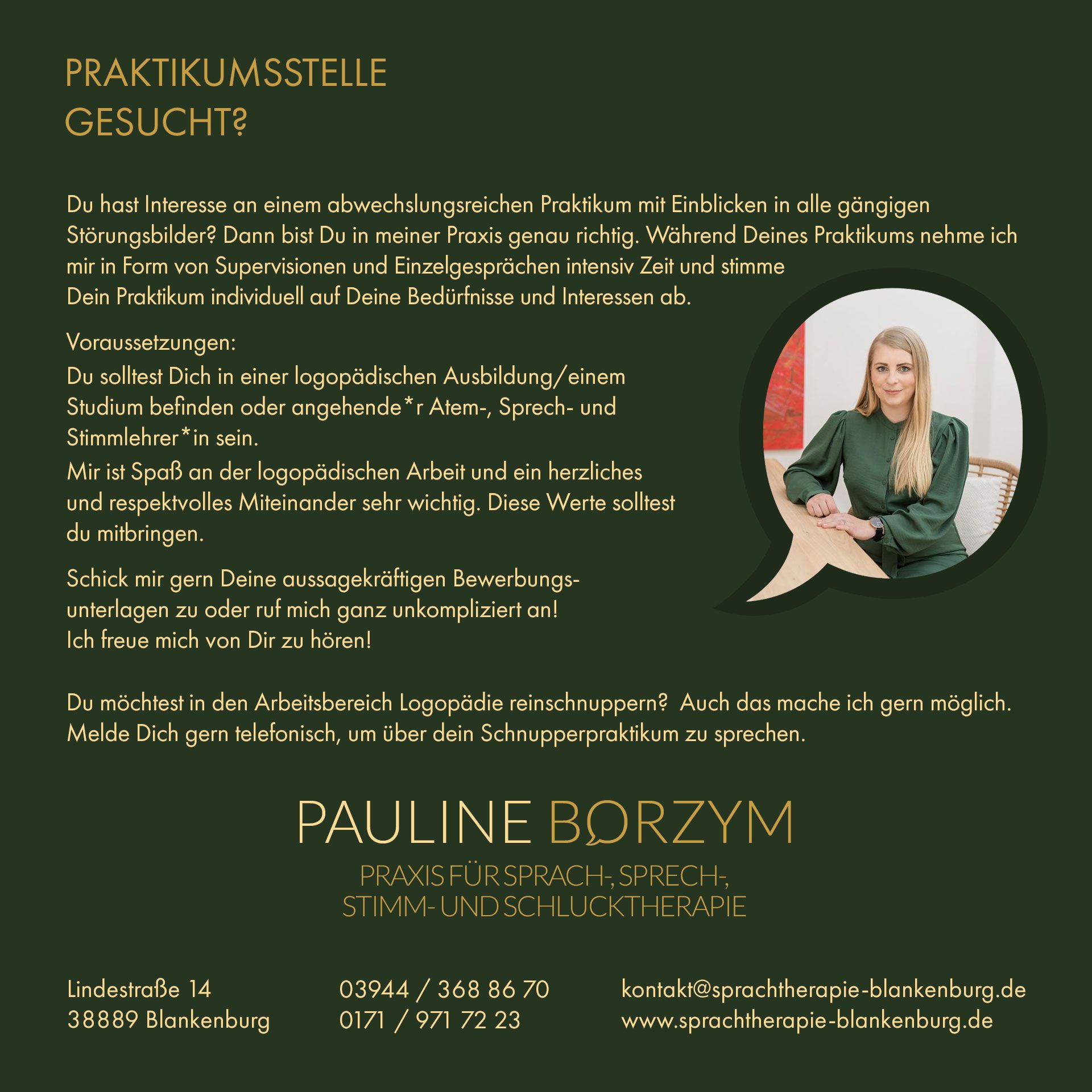 Praktikumsausschreibung